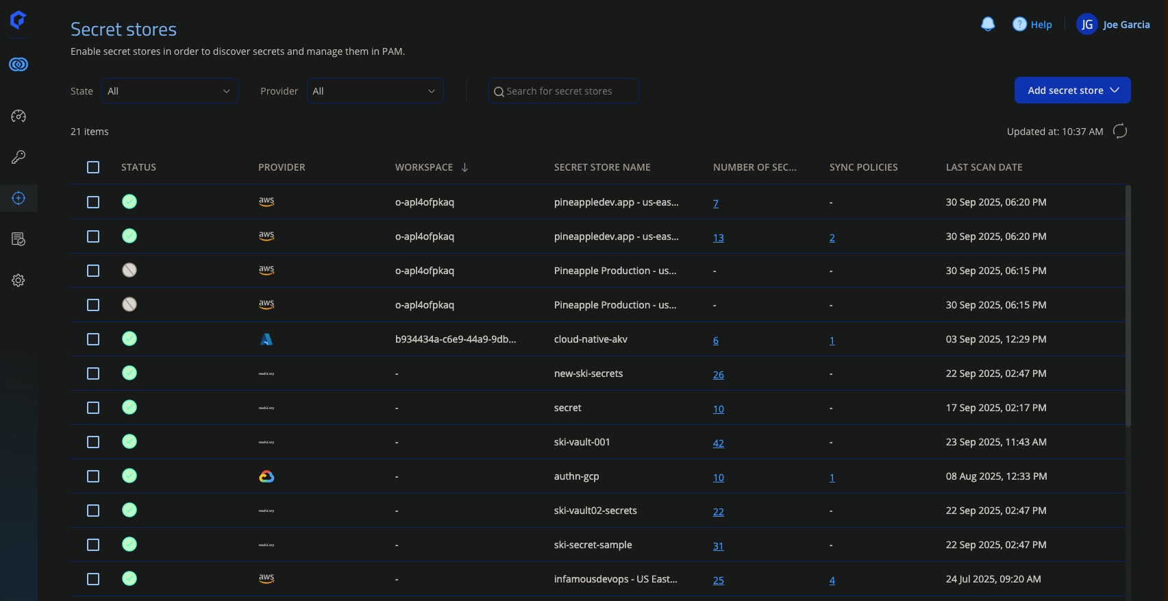 Sync secrets to cloud-native vaults