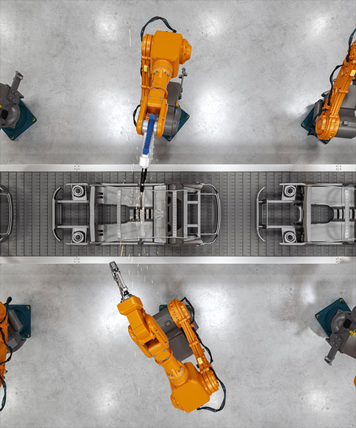 machines inside manufacturing warehouse